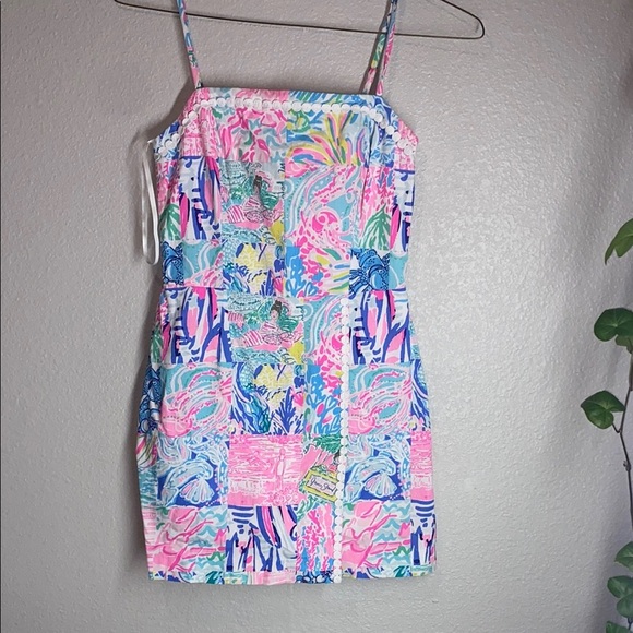 Lilly Pulitzer Jesse 00 Summer Remix Jesse Romper Skort Adjustable Straps Cotton - Picture 2 of 12